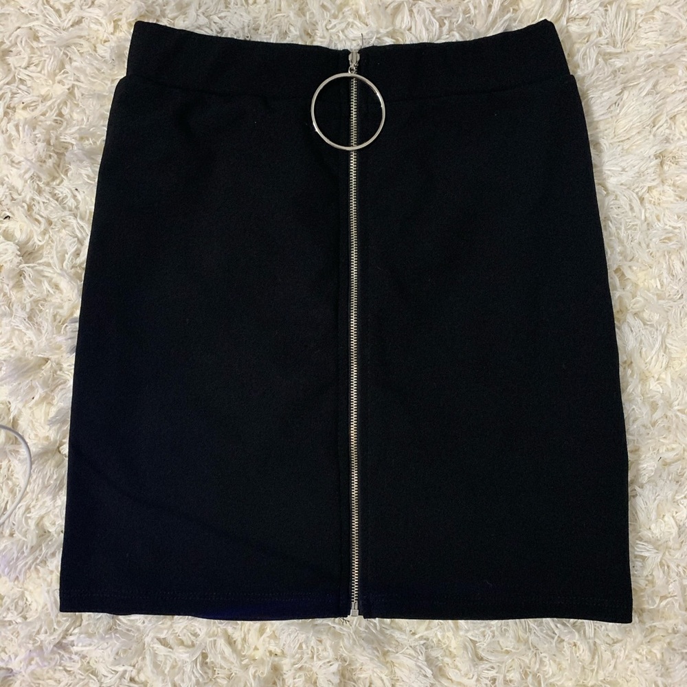 Black mini skirt